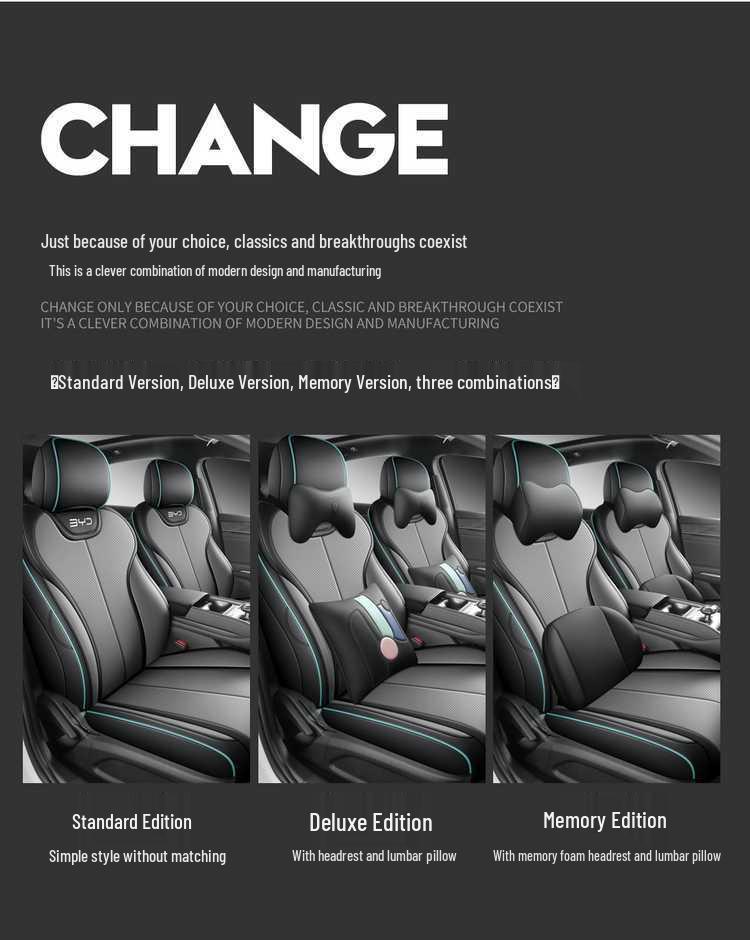 Seat Covers for BYD Qin Plus DM-i (25 pcs), All-Season, Full Coverage for Intelligent Driving Model