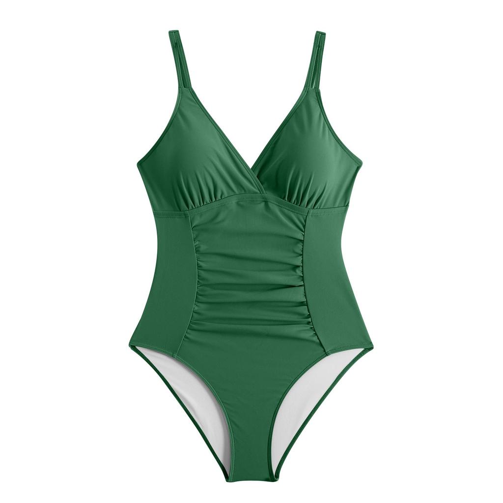Women's Solid Swimwear Sense Bikini With Chest Pad No Steel Bra Swimwear