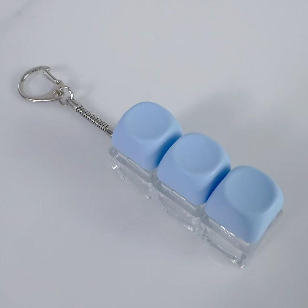 3/9 Keys Keycap Keychain Key Button Clicker Toy New Finger Keyboard  Adult