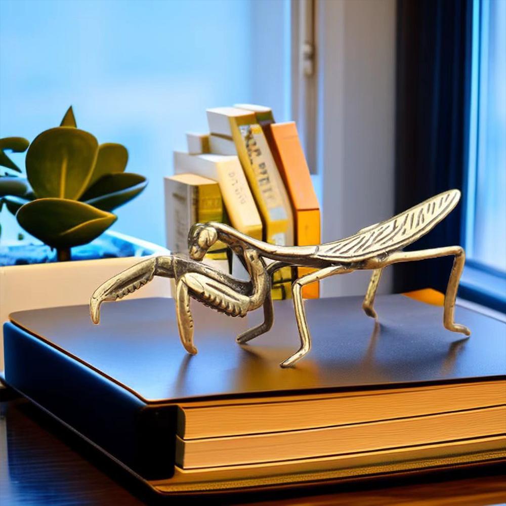 Bee Mantis Pig Ornaments Tea Pet Insect Honeybee Vintage Brass Crafts Figurine Sculpture Home Office Desktop Decor