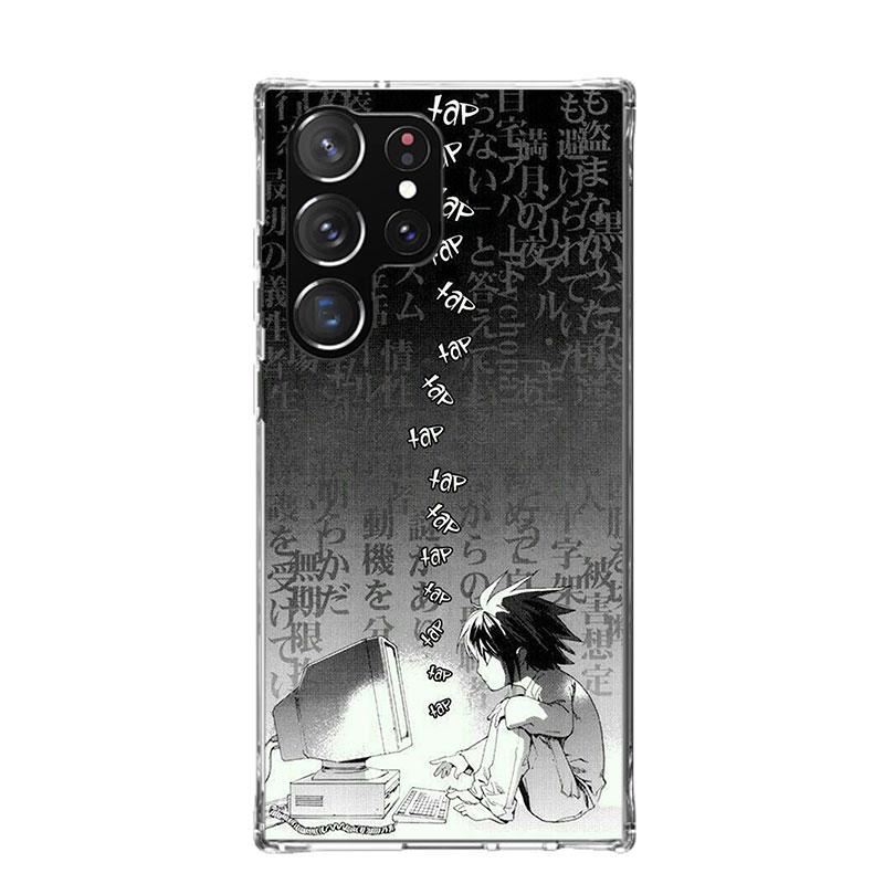 N-Note D-Death L Lawliet Phone Case For Samsung Galaxy S26 Ultra S23 S24 S25 Edge S20 FE S21 S22 Plus Soft Print Shell Cover Fun