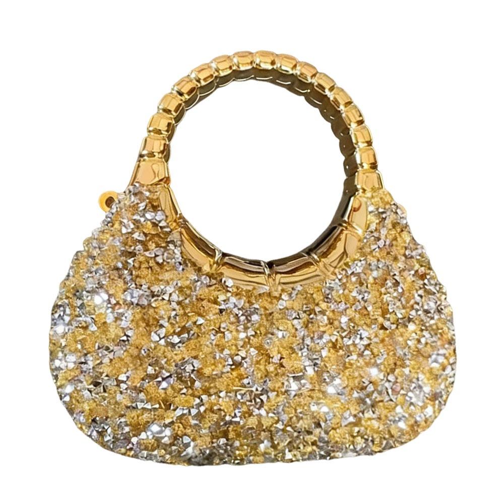 Rhinestone Decorated Mini Rhinestone Bag Glitter Finish Mini Size Small Handbag Small Design Acrylic Material Acrylic Bag
