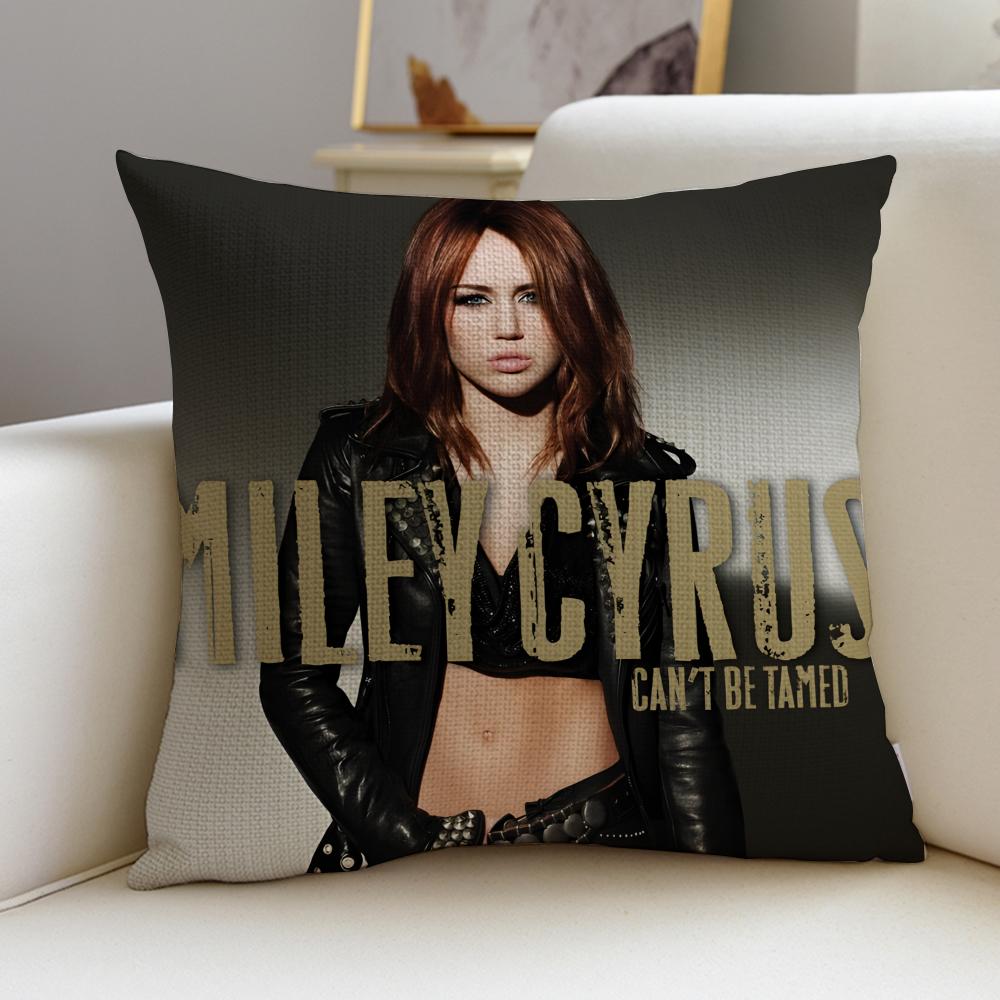Rebellious MMiley CyrusS Cushion Cover Pcs Linen Throw Pillow Covers X X Modern Home Decor