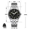 ADDIESDIVE Herren Automatikuhr NH35A 8215 Uhrwerk Saphir 200M Wasserdicht Super Leuchtend Edelstahl Lässig Business Dress H2 Schwarz