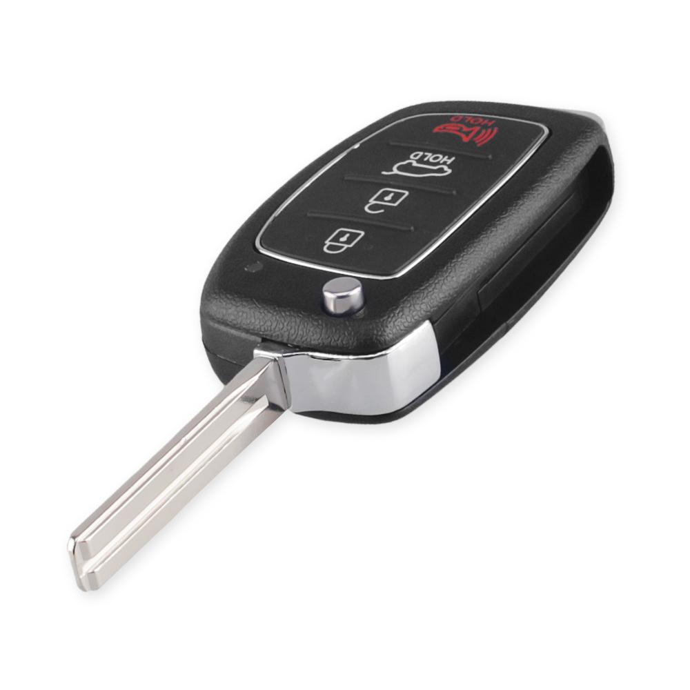 Replacement Flip Remote Key Fob Car Key Case Styling For Hyundai Ix35 I20 Ix45 Uncut Blade Key Shell With 3/4 Buttons Pad