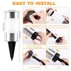 3pcs Solar LED Lawn Light Cylindrical Stainless Steel LED Landscape Decorative Lighting Waterproof for Courtyard Garden Sidewalk