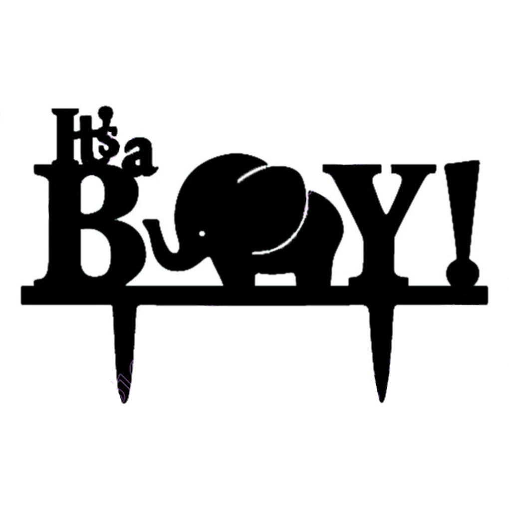 

Acrylic Elephant Its A Boy Baby Shower Cake Topper Cake Stand Decoration