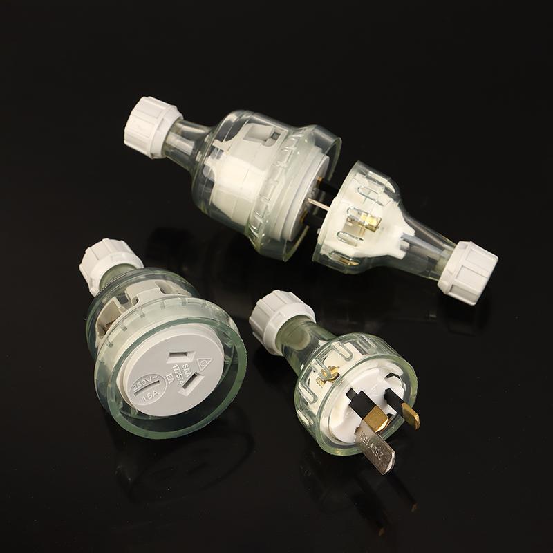 1 Stück SAA Wiederverdrahtbarer Steckerbuchse Australischer Stecker Buchse 3-polige Steckdose geerdet Wiederverdrahtbare Buchse DIY Zusammengebaut
