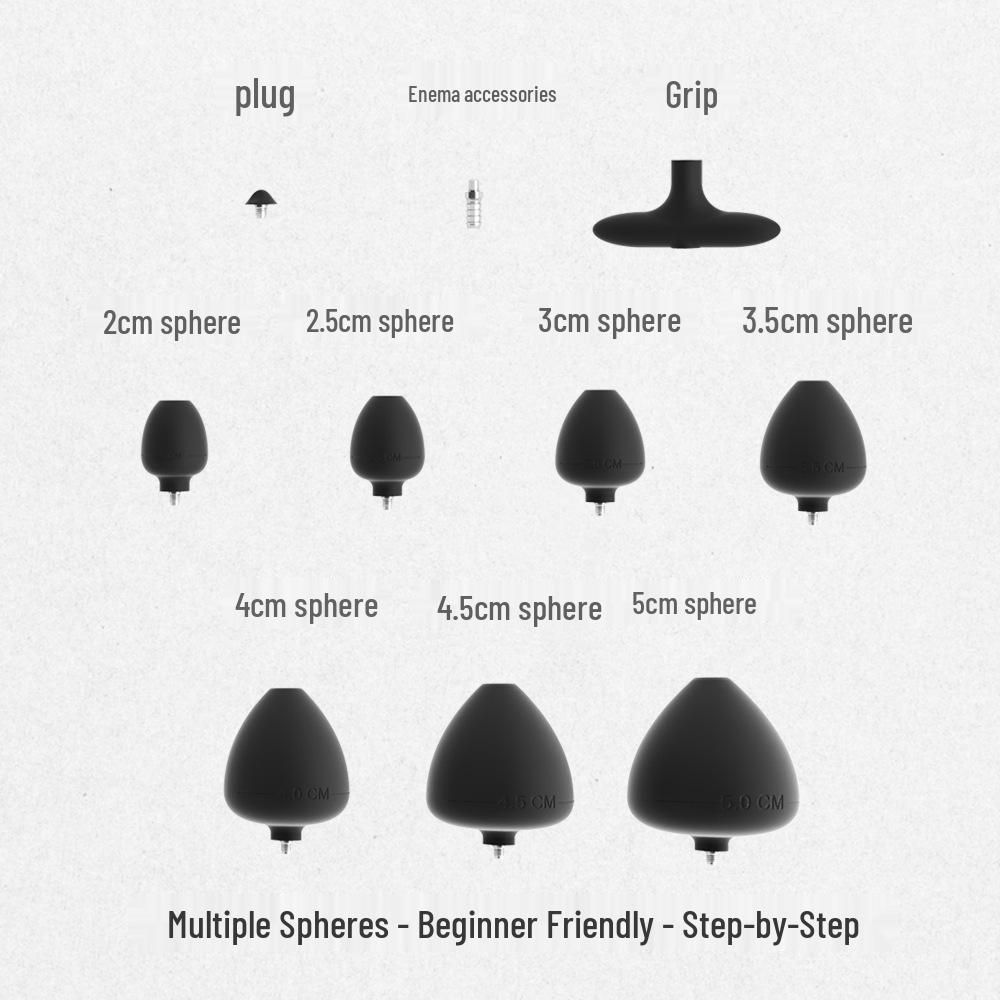 Samantha Silicone Detachable Split Butt Plug with Pull Beads for Adult Self-Stimulation and Shared Use