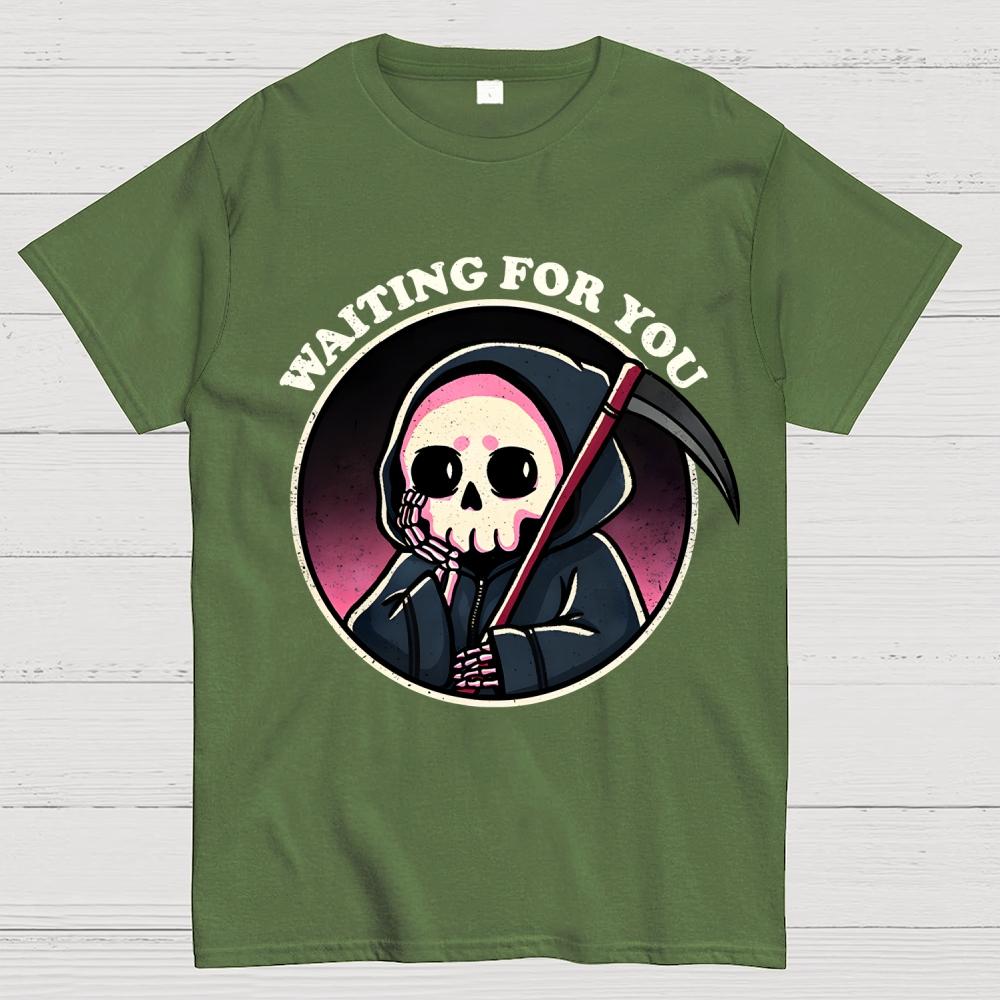 Waiting For You Cotton Summer Casual Cool Loose T-Shirt