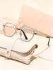 Small round frame fashion flat mirror versatile plain face white temperament trend new popular high-end frame glasses