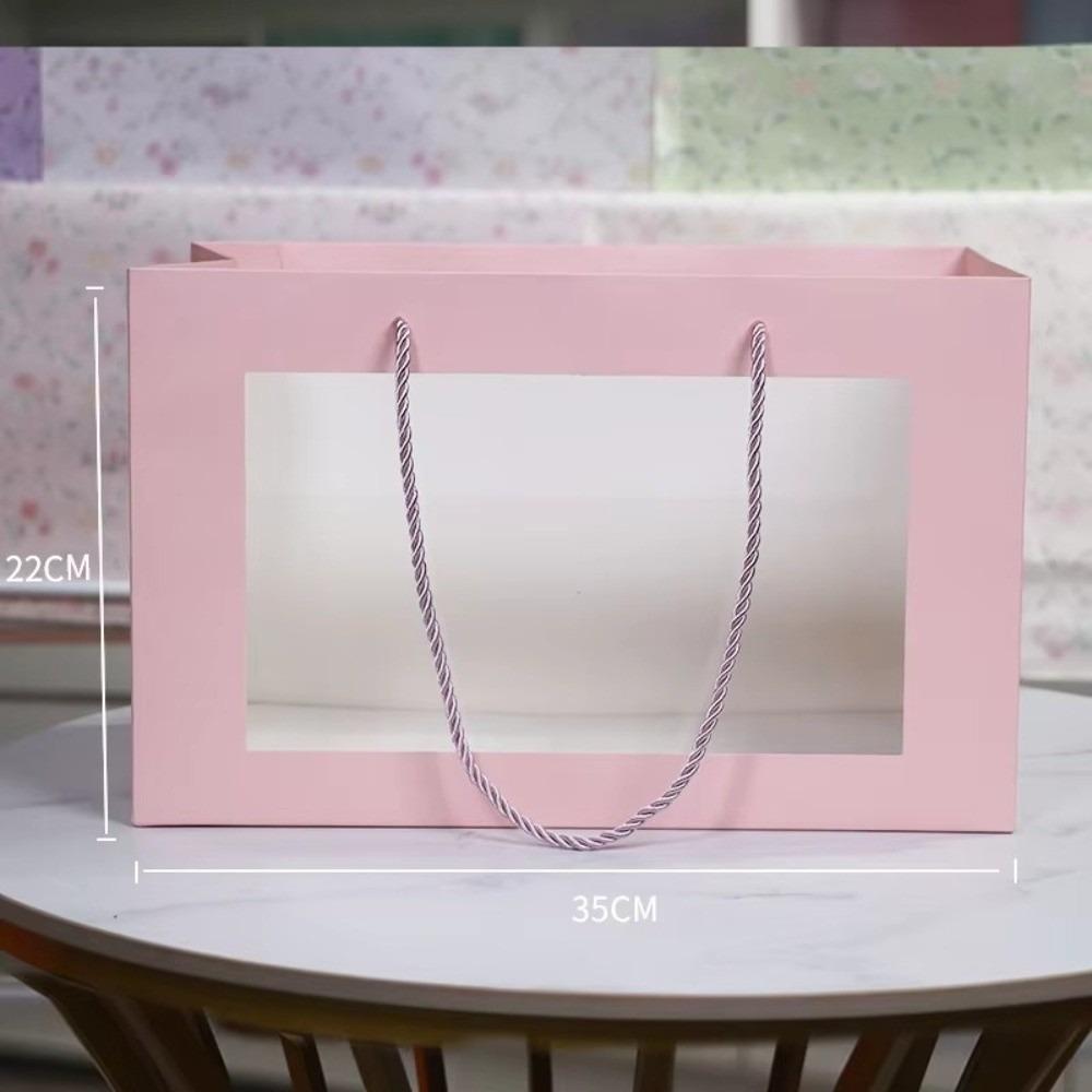 

New Blue Pink White Baby Shower Gift Box Moon Cake Fresh Flower Moon Cake Basket Multi-Functional Fresh Flower Arrangement Box 5x5x5cm