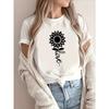 Women's Short Sleeve Crew Neck T-Shirt - Spring Summer Casual Blouse Suitable for Warm Weather, Opaque Round Neck Top with Minimalist Letter