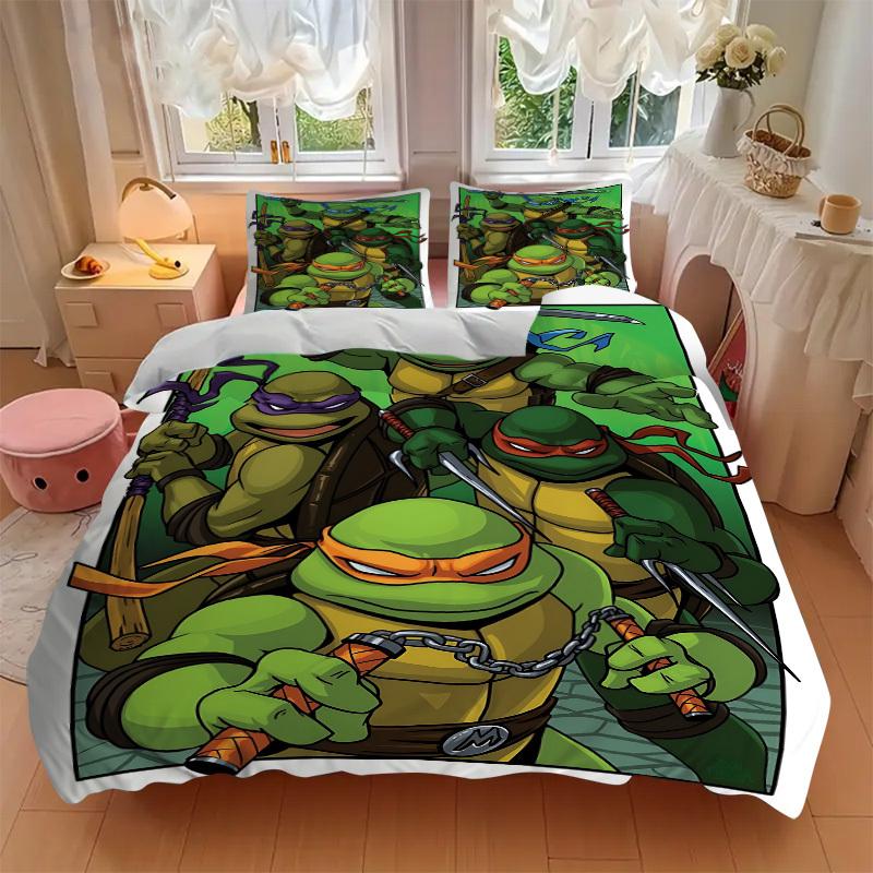 3pcs Turtles Bedding Set. Soft and Comfortable with No Core Included (1x Duvet Cover + 2x Pillow Covers) yy251031069
