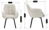 Swivel half stool bar stool ELMO fabric gray