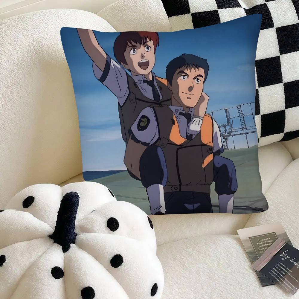 Classic Anime Patlabor The Mobile Police Pillow Case Fashion Square Pillowcase Bedroom Sofa Room Ins Decoration Leisure