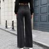 In-Stock Women's European & American Style Casual Loose Denim Pants with Large Pockets