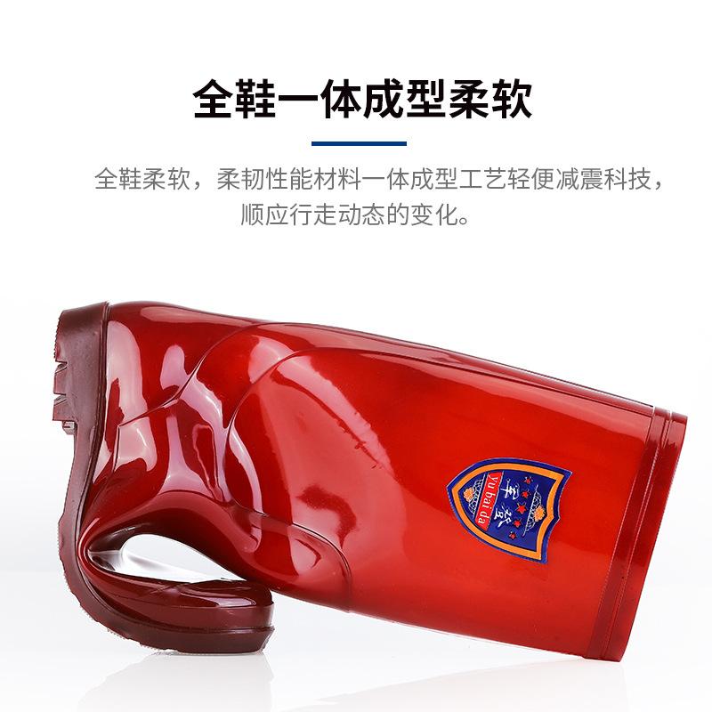 Water shoes new tall tube brown Oxford bottom quick-drying, long tube waterproof and non-slip work without mesh rubber shoes