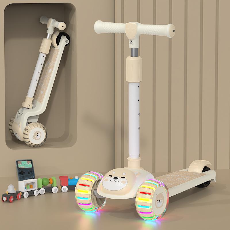 Hulajnoga dziecięca, Hulajnoga składana ślizgowa trzy w jednym dla chłopców i dziewczynek