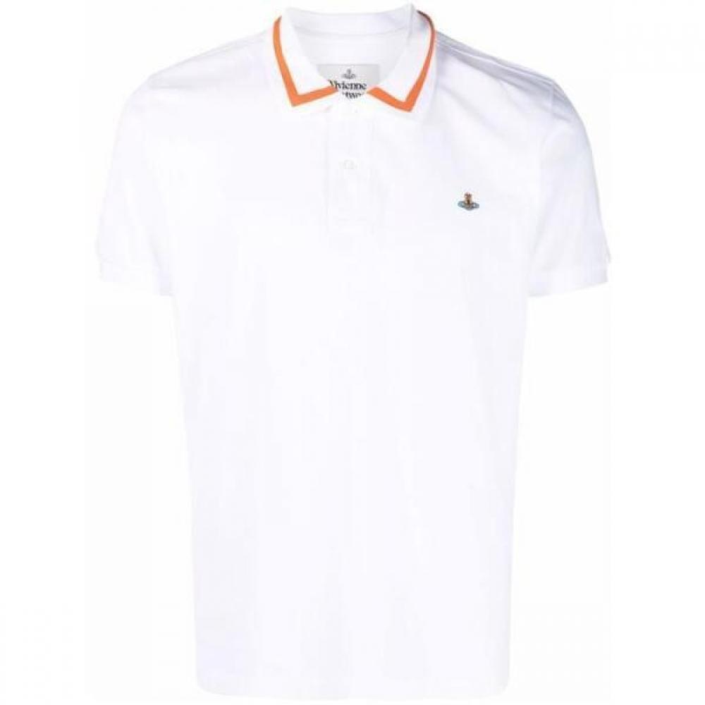 

Vivienne Westwood Luxury Embroidered Collar Short Sleeve Tee White 2h010005 white S