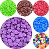 Artículos para fiestas en casa, accesorios de joyería acrílicos para hacer joyas, cuentas de color caramelo de moda, suministros hechos a mano, cuentas de corazón planas, 50 piezas