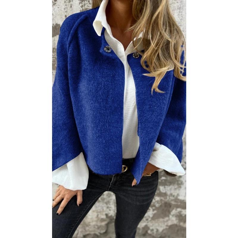 Women Loose Short Long Sleeve Coat Autumn Winter Fashion Outerwear