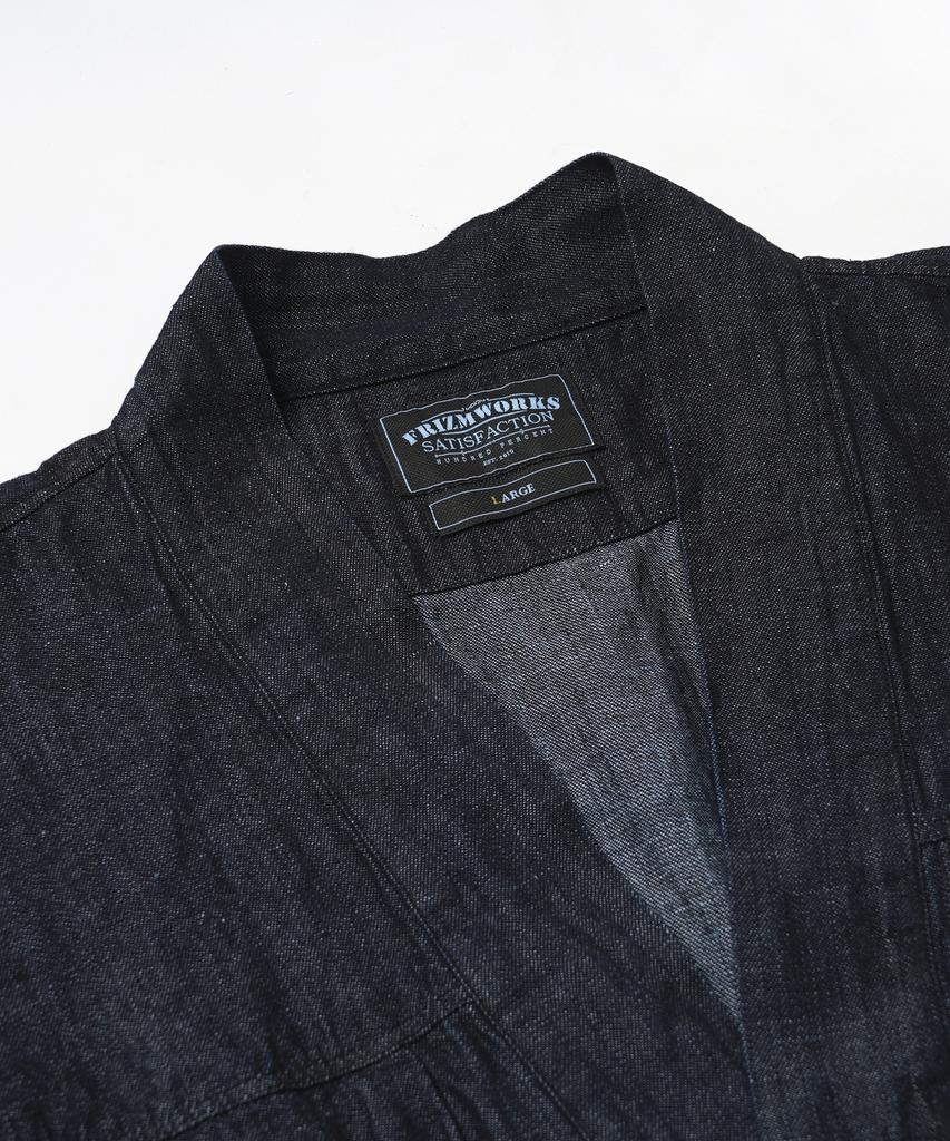 Frizmworks Linen Denim Trucker Durumagi _ Indigo
