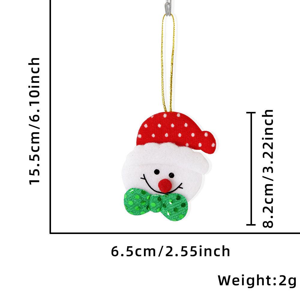 Cute Christmas Santa Claus Christmas Tree Elk Hanging Ornaments Plush Santa Claus Pendant Home Party Xmas Tree Decorations