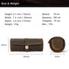 CONTACTS FAMILY 3 Slot Watch Roll Display Box Retro Cow Leather Travel Watch Case Wrist Jewelry Storage Pouch Organizer Gift