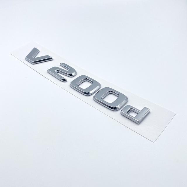 3D-Buchstaben V250d V300d NIGHT EDITION ABS-Emblem für Mercedes Benz V-Klasse W447 Autokotflügelabzeichen Kofferraum Typenschild Logo-Aufkleber