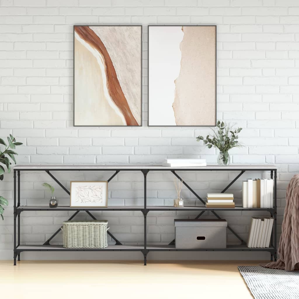 Vidaxl Stolik Konsolowy, Szary Dąb Sonoma, 200X30X75 Cm