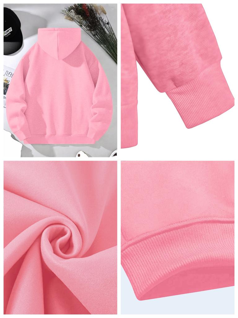 Children's new autumn/winter cartoon pig pattern long-sleeved hooded sweatshirt, soft and comfortable for everyday wear.