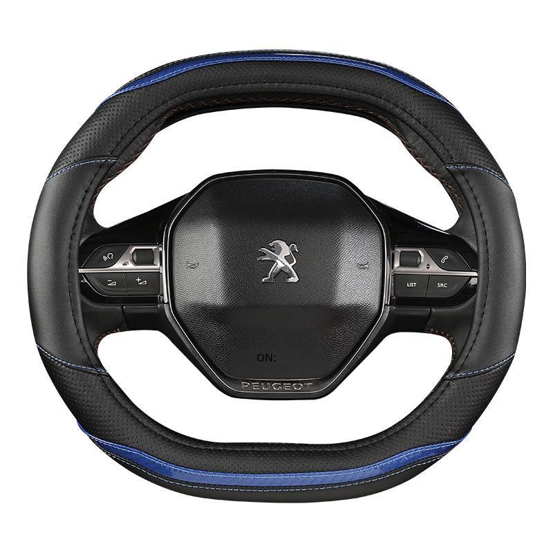 Stilfullt rattöverdrag för Peugeot 4008, 5008, 508L - D-typ, platt botten