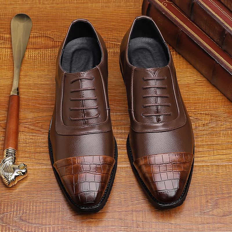 

Модная кожаная обувь Повседневная деловая обувь для мужчин Платье Tenis De Hombre Мокасины Мокасины Tenis Caballero Дизайнерская 38 коричневый