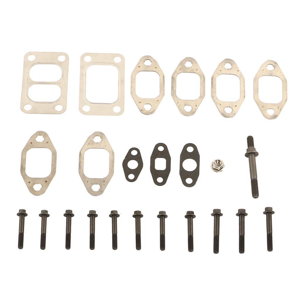 24pcs Exhaust Manifold Bolt Gasket Kit Metal Alloy Replacement for Dodge for Cummins 5.9L 12V