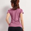 Summer sports short-sleeved women's quick-drying and breathable yoga T-shirt, slim and thin fitness training top, running yoga clothes