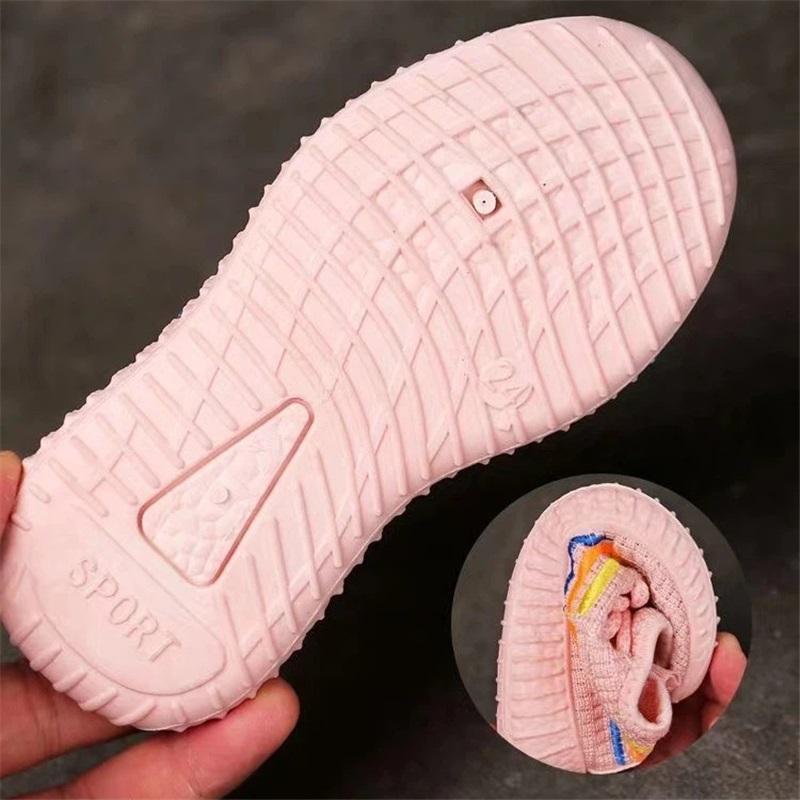 Leichte Netzstrick Kinder Sportschuhe Weiche Elastische Sohle Rutschfeste Kleinkind Laufschuhe All Match Kinder Alltagstrainer