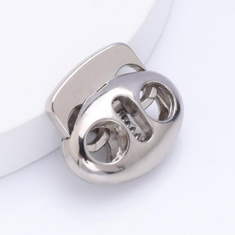 

10pcs Metal Cord Locks 4.5mm Hole Diameter Useful Metal Cord Stopper DIY Clothing Accessories