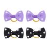 Dog Small Hair Bowknot with Rubber Bands Handmade Hair Dot Bow Pet Grooming Accessories for Party Christmas Birthday