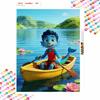 Disney DIY diamond painting 5d full diamond cross stitch Luca boat lake scenic beauty decorative painting