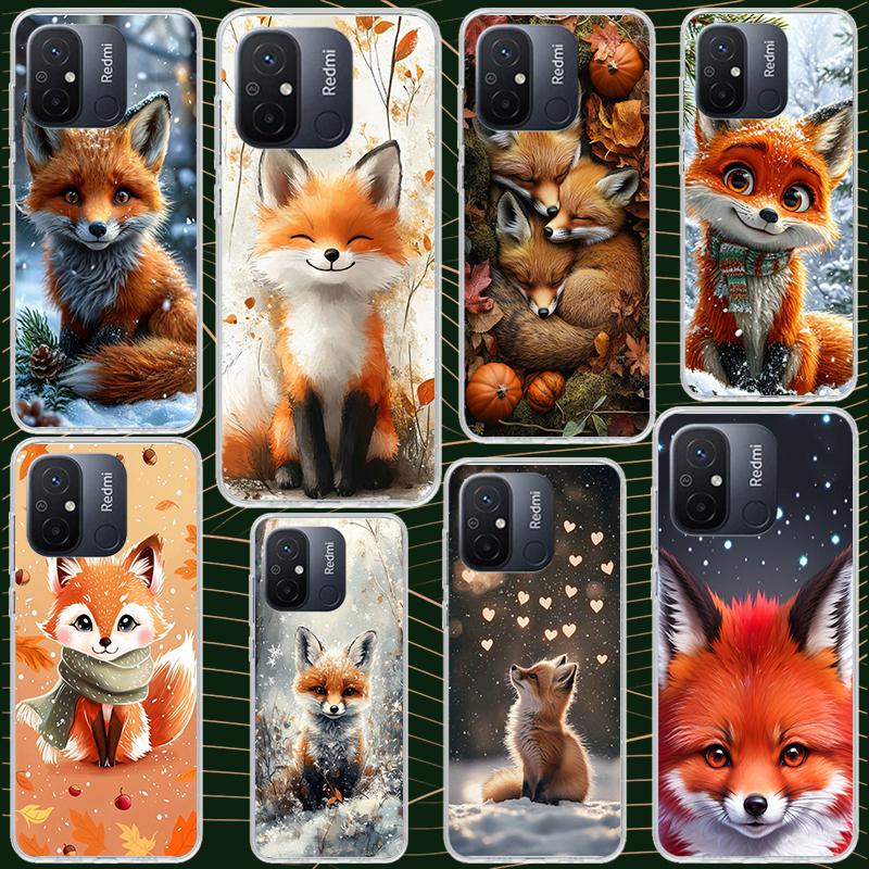 Animal Fox Case for Xiaomi Redmi 14C 13C 13 12C 12 10C 10 10A Phone Cover 9C 9 9A 9T 8 8A 7 7A 6 6A K70 K40 K20 Pro