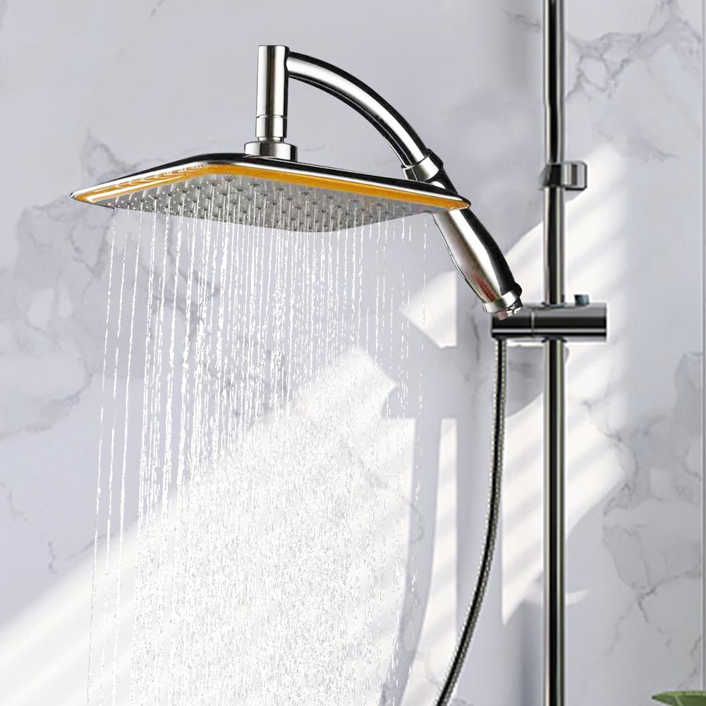 Rainfall Shower High Pressure Universal Shower Easy Cleaning Bathroom Shower Head Adjustable 6/9 Inch 360 Rotating