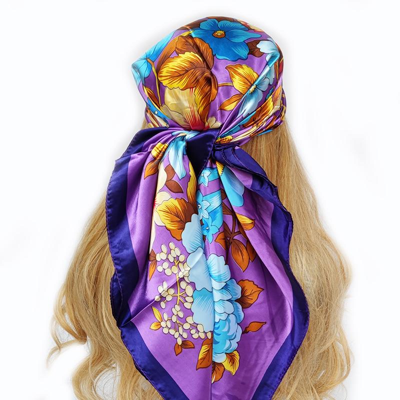 Square Scarf Fashion Silk Satin Print Small Head Neck scarf Women Headscarf Kerchief Female Bandana Shawl Accessories