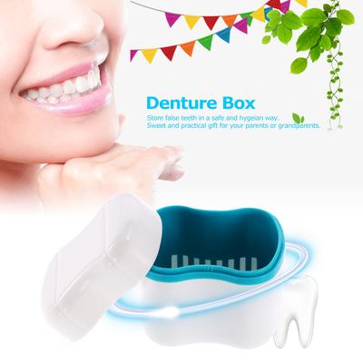 Denture Case Dental False Teeth Cleaning Container Rinsing Basket Retainer Appliance Holder Tray