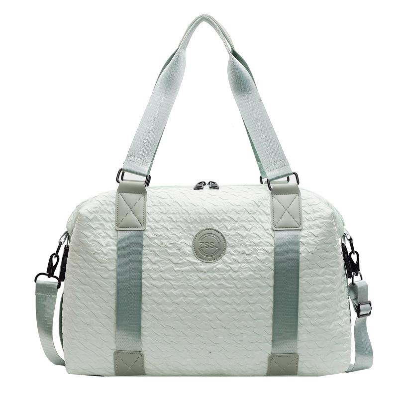 Women's fashion storage bag pleated model going out fresh color portable travel bag dry and wet separation sports fitness bag