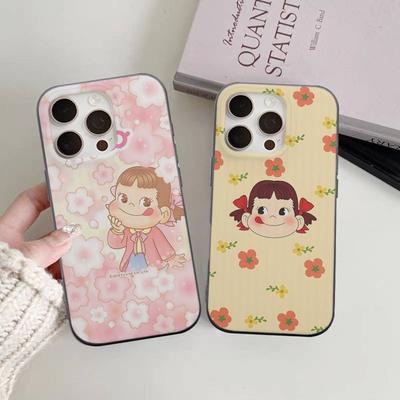 Brand P-peko Chan Lovely Girl Phone Case For IPhone 17 16 15 14 13 12 11 Pro Max Plus Corrugated Bumper Back Cover Shell