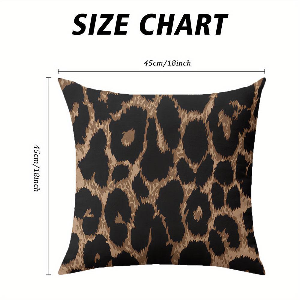 CLASSIC LEOPARD square Jacquard Pillow Cover for Sofa Office Waist Cushion Cover Home Decorative Pillowcase