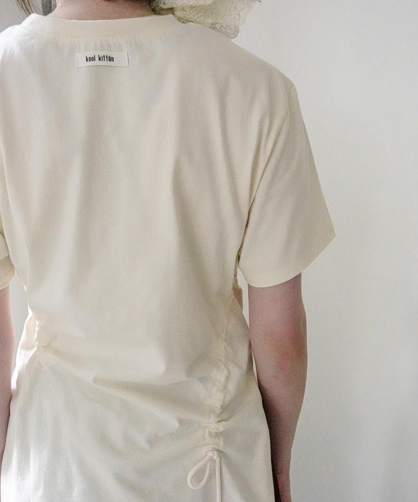 KOOLKITTEN Ruched Drawstring T-Shirt