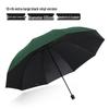 Large Dual-Purpose Sun and Rain Umbrella for 2-3 People, Reinforced Three-Fold Design with Printed Logo