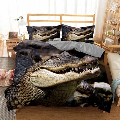 Crocodile Bedding Set Animal Duvet Cover Queen King Double Duvet Cover Pillowcase 2/3 Gift Soft Bedroom Decoration